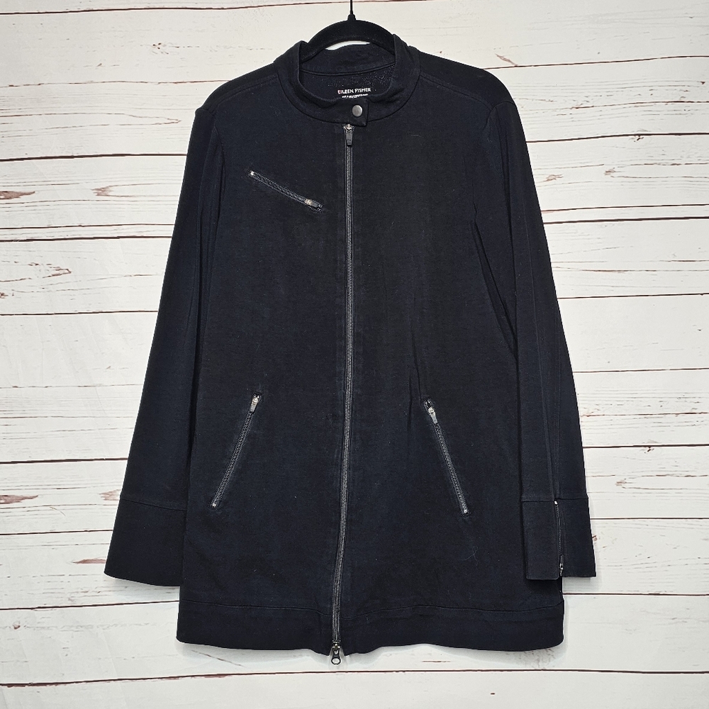 Eileen Fisher Organic Cotton Full Zip Jacket